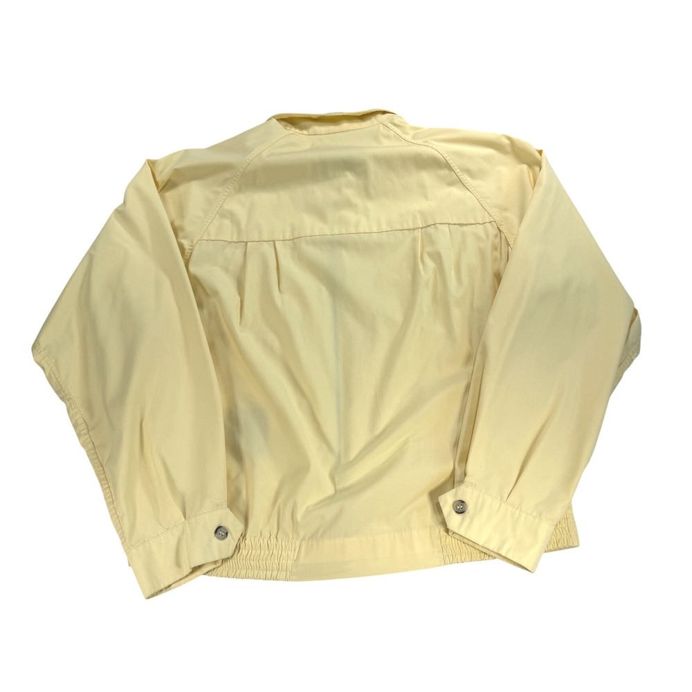 Vintage 60s 70s London Fog Harrington Jacket Yellow Ivory Talon Zip Size 40 Reg - Picture 2 of 10